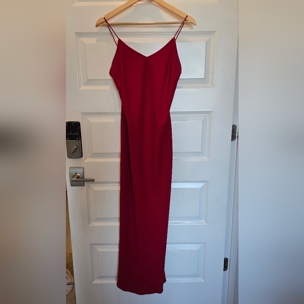 Ralph Lauren Vintage Red Maxi Cocktail Dress, Size 8